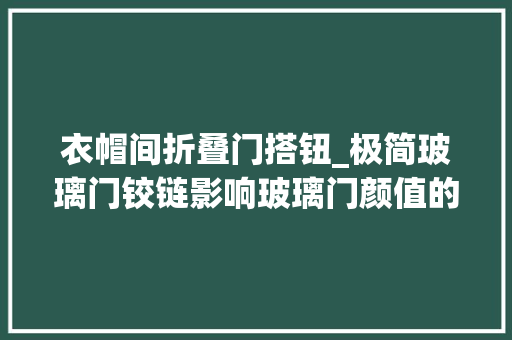 衣帽间折叠门搭钮_极简玻璃门铰链影响玻璃门颜值的小细节