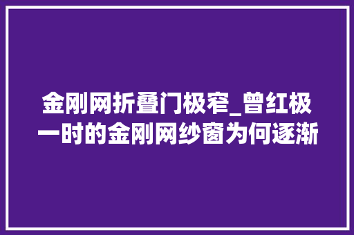 金刚网折叠门极窄_曾红极一时的金刚网纱窗为何逐渐被淘汰过来人道出原因
