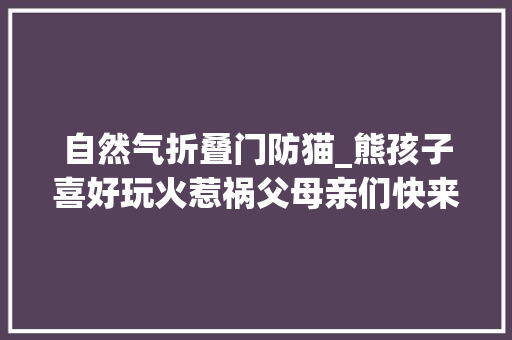 自然气折叠门防猫_熊孩子喜好玩火惹祸父母亲们快来关注 滑动门