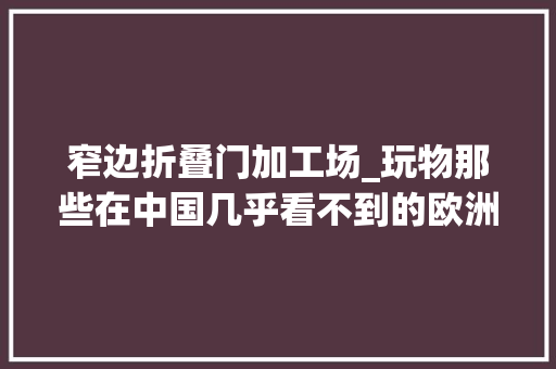 窄边折叠门加工场_玩物那些在中国几乎看不到的欧洲老牌家电 玻璃门