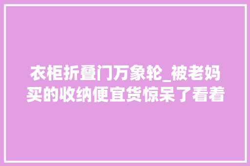 衣柜折叠门万象轮_被老妈买的收纳便宜货惊呆了看着很廉价实际好用到离谱 实木门