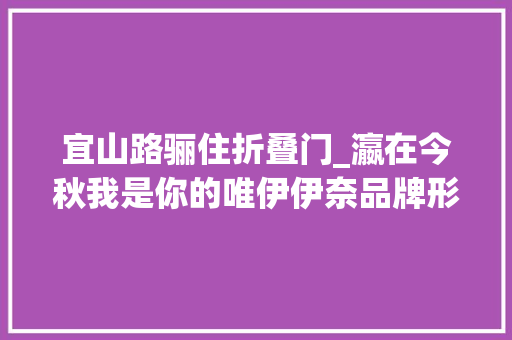 宜山路骊住折叠门_瀛在今秋我是你的唯伊伊奈品牌形象旗舰店开业盛典