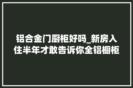 铝合金门厨柜好吗_新房入住半年才敢告诉你全铝橱柜到底好不好别被坑了