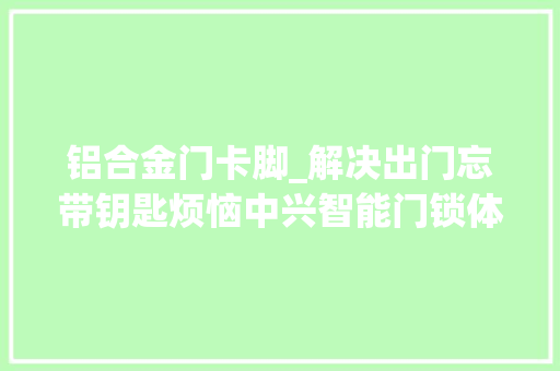 铝合金门卡脚_解决出门忘带钥匙烦恼中兴智能门锁体验评测