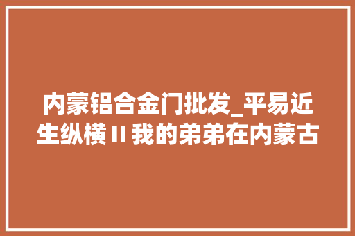 内蒙铝合金门批发_平易近生纵横Ⅱ我的弟弟在内蒙古卖门窗 玻璃门