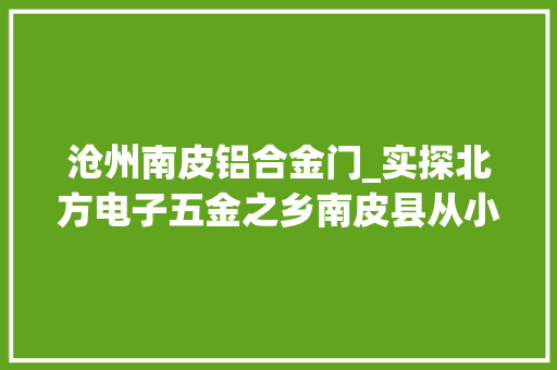 沧州南皮铝合金门_实探北方电子五金之乡南皮县从小零件到大年夜家当 推拉门