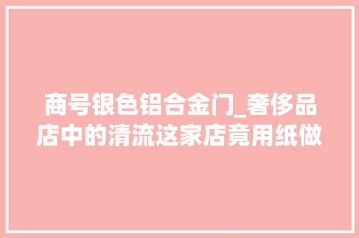 商号银色铝合金门_奢侈品店中的清流这家店竟用纸做展示柜