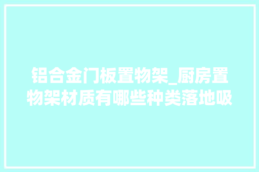 铝合金门板置物架_厨房置物架材质有哪些种类落地吸附置物架哪种好