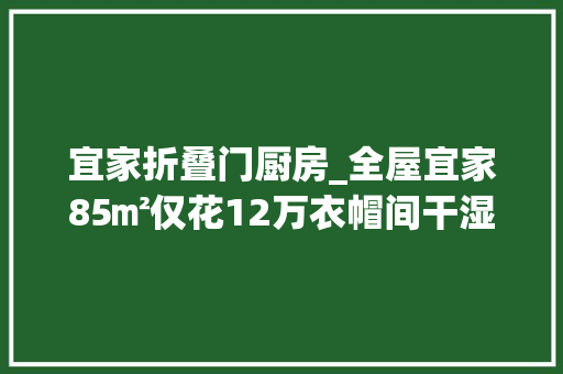宜家折叠门厨房_全屋宜家85㎡仅花12万衣帽间干湿分离U型厨房太绝了