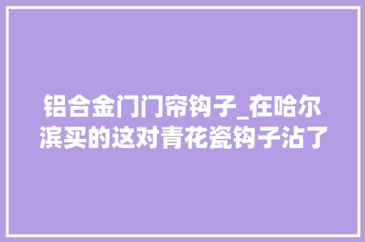 铝合金门门帘钩子_在哈尔滨买的这对青花瓷钩子沾了青铜件的光此次不是祸祸钱。
