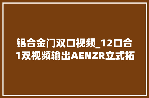 铝合金门双口视频_12口合1双视频输出AENZR立式拓展坞详评你想要的他都有