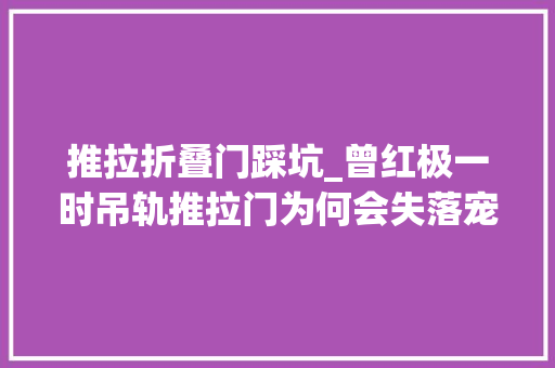 推拉折叠门踩坑_曾红极一时吊轨推拉门为何会失落宠原因很简单缺点一目了然