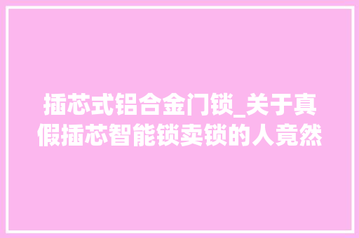 插芯式铝合金门锁_关于真假插芯智能锁卖锁的人竟然这么说
