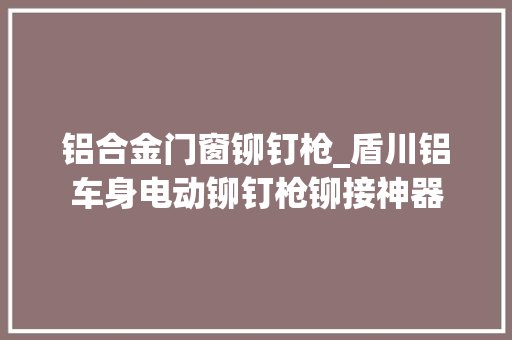 铝合金门窗铆钉枪_盾川铝车身电动铆钉枪铆接神器