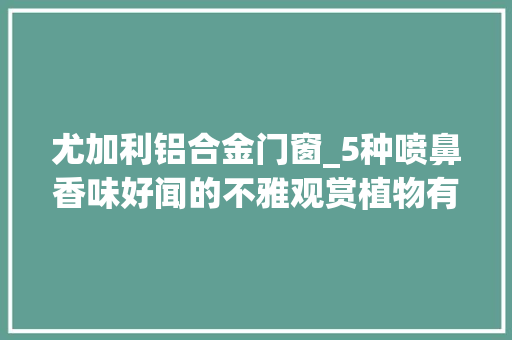 尤加利铝合金门窗_5种喷鼻香味好闻的不雅观赏植物有的叶子清香有的夜晚才有喷鼻香味 塑钢门