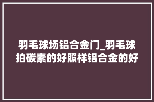 羽毛球场铝合金门_羽毛球拍碳素的好照样铝合金的好 折叠门