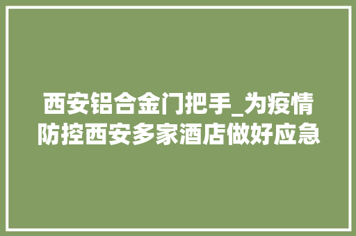 西安铝合金门把手_为疫情防控西安多家酒店做好应急方法门把手每隔两小时消毒一次 实木门