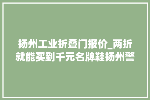 扬州工业折叠门报价_两折就能买到千元名牌鞋扬州警方破获3000万元售假大年夜案
