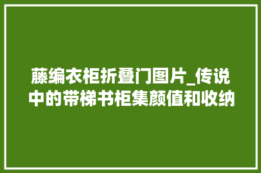 藤编衣柜折叠门图片_传说中的带梯书柜集颜值和收纳于一体66m28m绝绝子