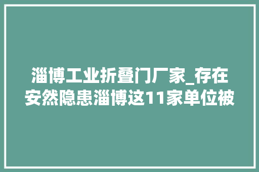 淄博工业折叠门厂家_存在安然隐患淄博这11家单位被曝光