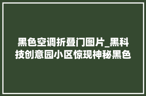 黑色空调折叠门图片_黑科技创意园小区惊现神秘黑色空调外挂机引领家电新潮流