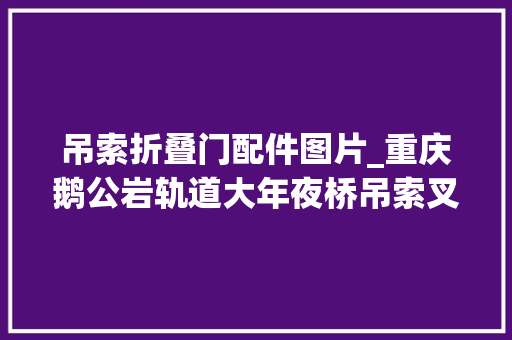 吊索折叠门配件图片_重庆鹅公岩轨道大年夜桥吊索叉耳螺杆断裂分析及对策
