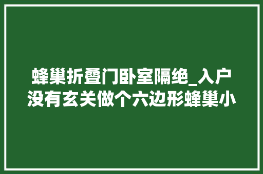 蜂巢折叠门卧室隔绝_入户没有玄关做个六边形蜂巢小隔断直接靠墙打鞋柜晒晒