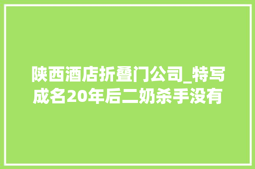 陕西酒店折叠门公司_特写成名20年后二奶杀手没有退休
