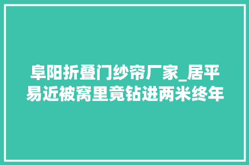 阜阳折叠门纱帘厂家_居平易近被窝里竟钻进两米终年夜蛇