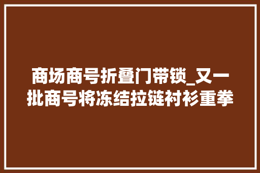 商场商号折叠门带锁_又一批商号将冻结拉链衬衫重拳出击美国发明外不雅观专利齐维权