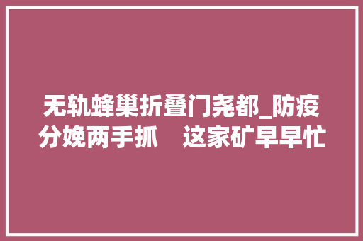 无轨蜂巢折叠门尧都_防疫分娩两手抓　这家矿早早忙起来了