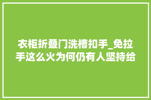 衣柜折叠门洗槽扣手_免拉手这么火为何仍有人坚持给柜子装拉手来听听大年夜实话