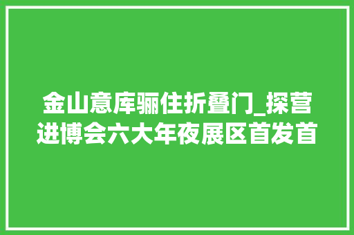 金山意库骊住折叠门_探营进博会六大年夜展区首发首秀频现技能范与中国风同业