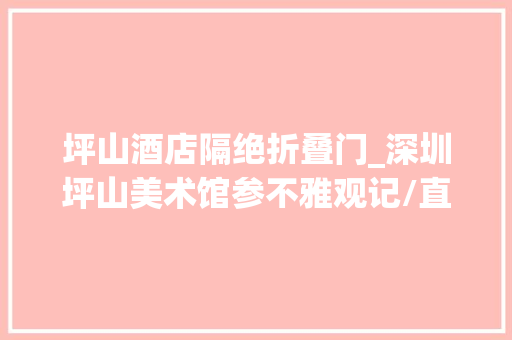 坪山酒店隔绝折叠门_深圳坪山美术馆参不雅观记/直向建筑 推拉门