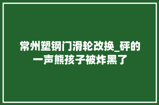 常州塑钢门滑轮改换_砰的一声熊孩子被炸黑了