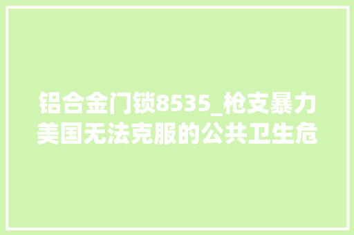 铝合金门锁8535_枪支暴力美国无法克服的公共卫生危机