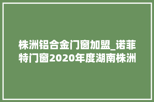 株洲铝合金门窗加盟_诺菲特门窗2020年度湖南株洲站招商会取得圆满成功 滑动门
