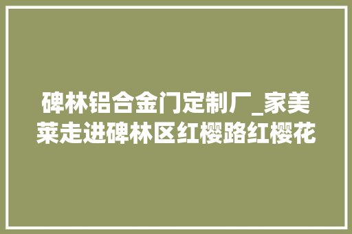 碑林铝合金门定制厂_家美莱走进碑林区红樱路红樱花园 实木门