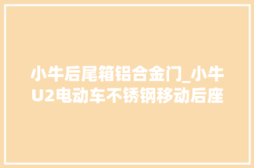 小牛后尾箱铝合金门_小牛U2电动车不锈钢移动后座尾箱支架途者43L尾箱UQI2022改装