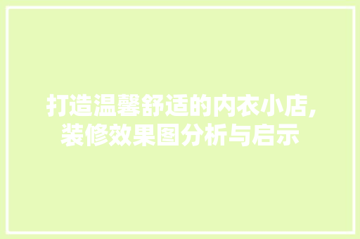 打造温馨舒适的内衣小店,装修效果图分析与启示 实木门