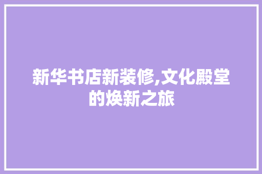 新华书店新装修,文化殿堂的焕新之旅 推拉门