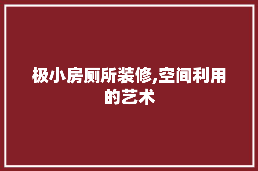 极小房厕所装修,空间利用的艺术 滑动门