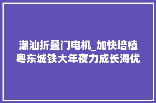 潮汕折叠门电机_加快培植粤东城铁大年夜力成长海优势电聚焦广东十四五筹划中的潮州利好
