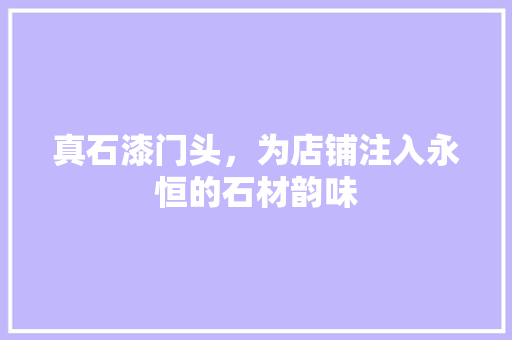 真石漆门头，为店铺注入永恒的石材韵味 复合门