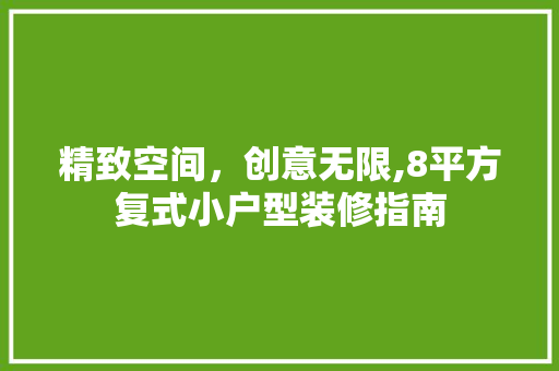 精致空间，创意无限,8平方复式小户型装修指南