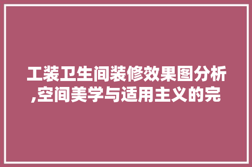 工装卫生间装修效果图分析,空间美学与适用主义的完美融合
