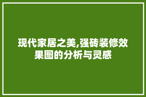 现代家居之美,强砖装修效果图的分析与灵感 复合门