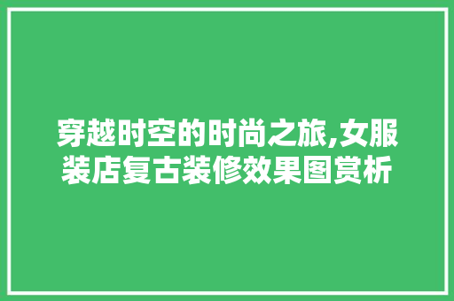 穿越时空的时尚之旅,女服装店复古装修效果图赏析