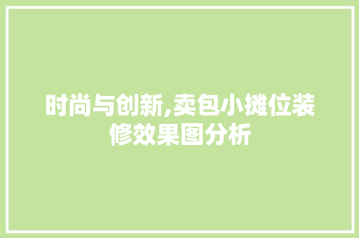 时尚与创新,卖包小摊位装修效果图分析