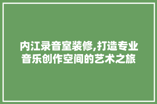 内江录音室装修,打造专业音乐创作空间的艺术之旅 推拉门